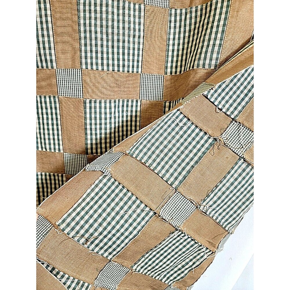 COPY - Quilted Sewn Patchwork Plaids Checker Canvas Fabric  54" W x 5 yards lot - Picture 10 of 12